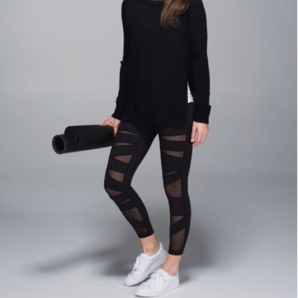lululemon athletica Pants - Lululemon Black Mesh Leggings